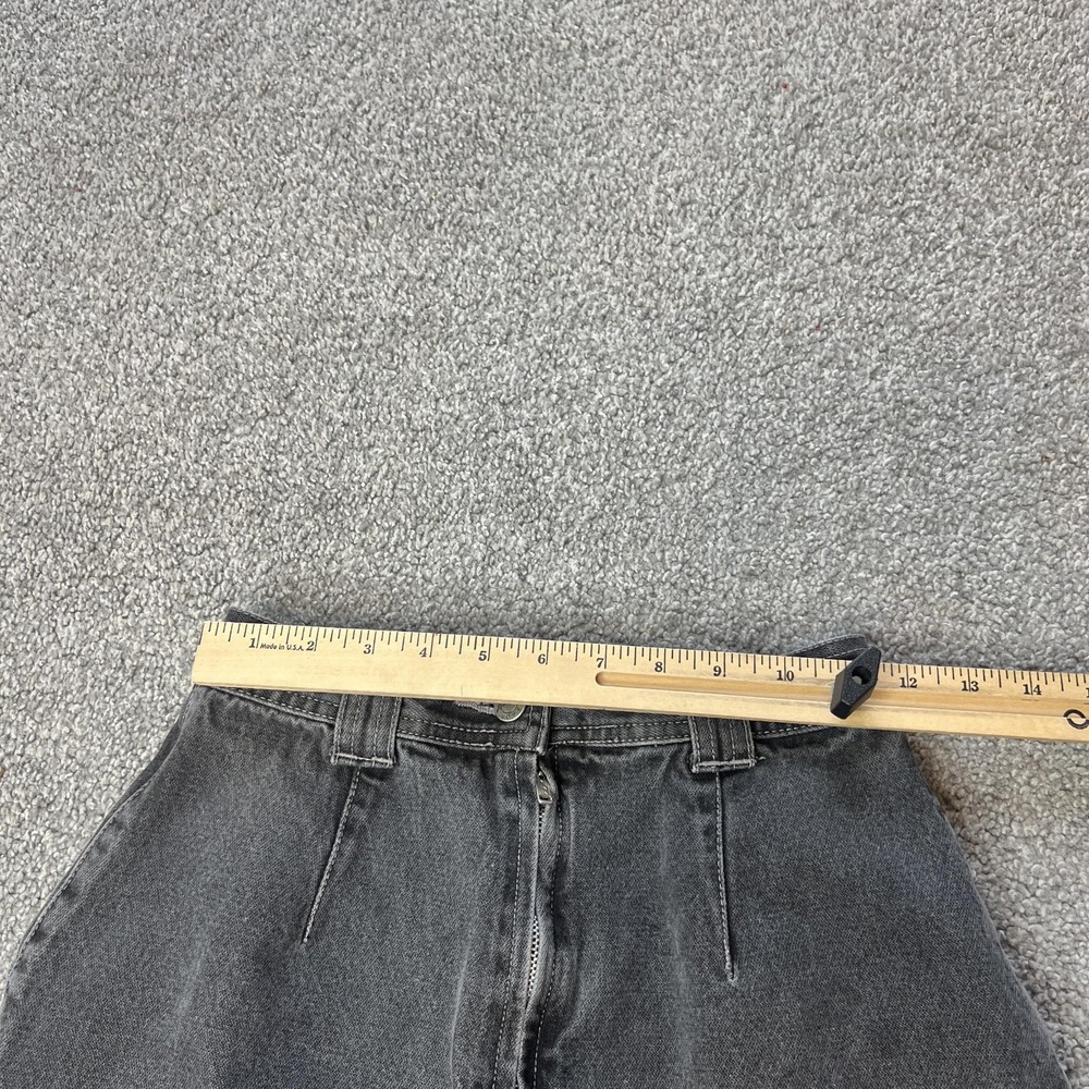 vtg‎ y2k denim Skirt Womens Size 9 Gray Trumpet Midi Front Slit fairycore goth - Picture 7 of 15